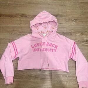 LoveShackFancy Mercury Cropped Hoodie